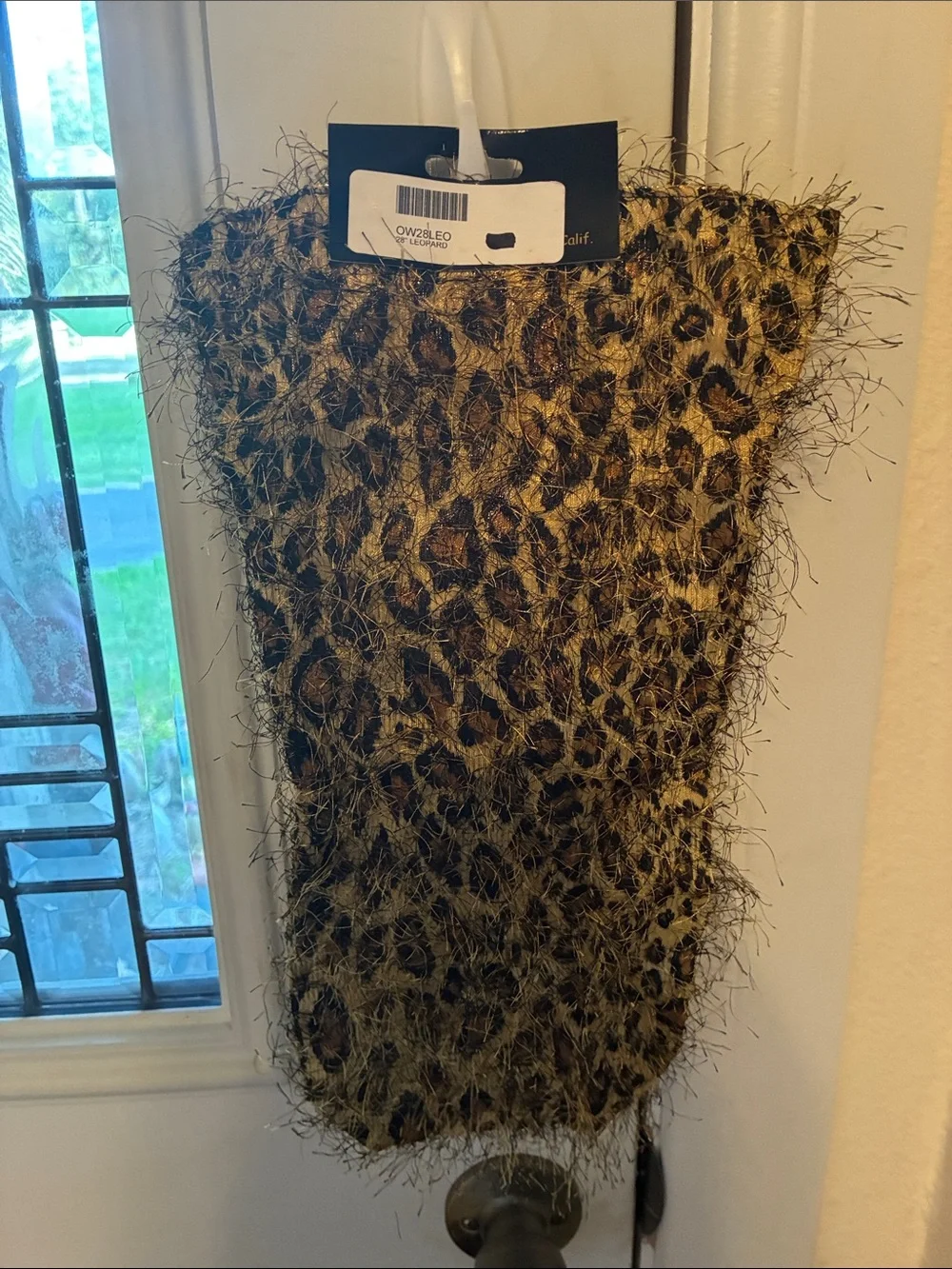 Leopard Print Decorative Tote in Gold and Black